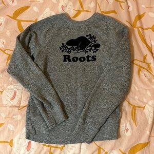 Roots grey crew neck! Size XS